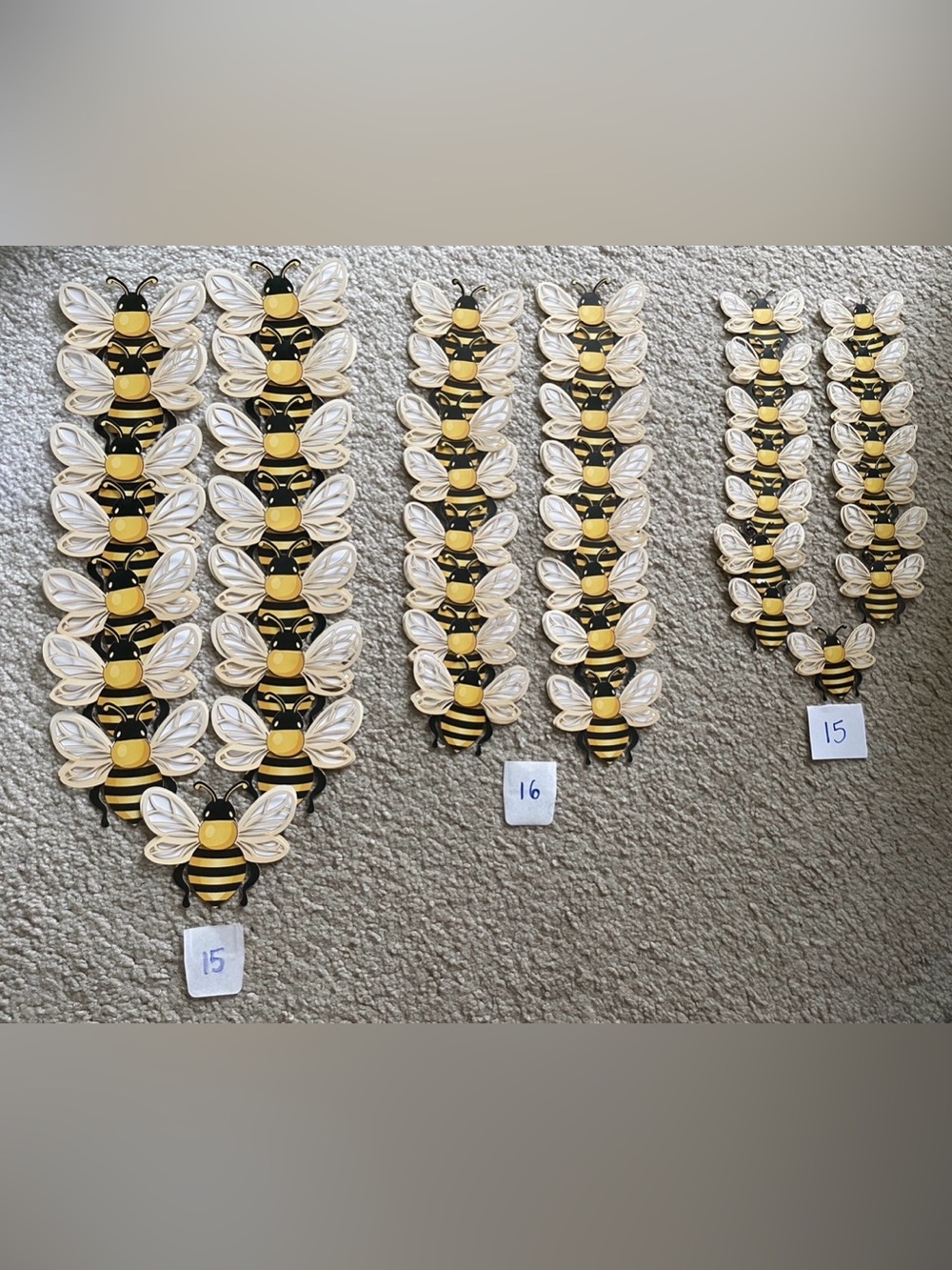 Large, Medium, Small-3D Bee Yellow Stickers Decor *